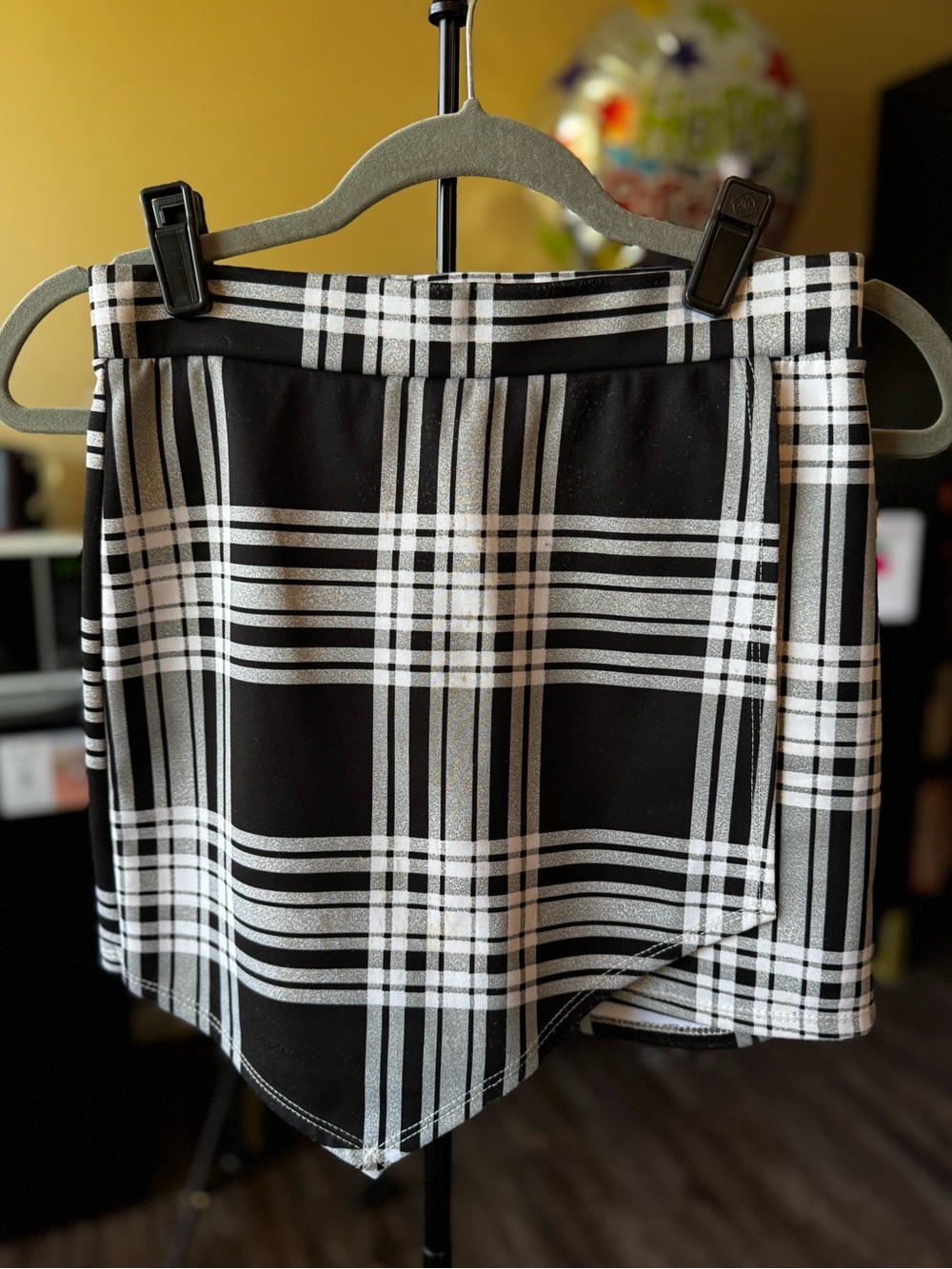 Windsor Black & White Plaid Skort